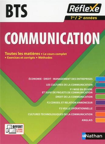 Couverture du livre « REFLEXE t.14 ; toutes les matières ; BTS communication 1re, 2e années » de  aux éditions Nathan