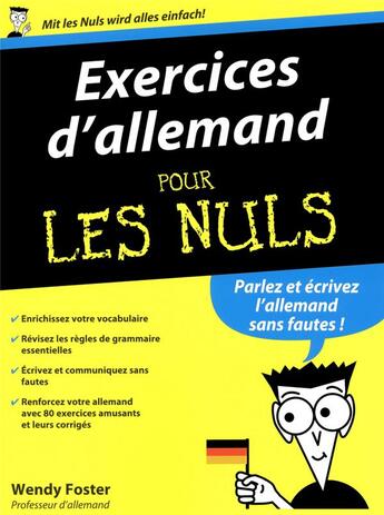 Couverture du livre « Exercices d'allemand pour les nuls » de Wendy Foster aux éditions First