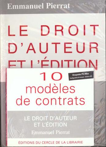 Couverture du livre « Droit D Auteur Et Edition » de Emmanuel Pierrat aux éditions Electre