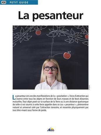 Couverture du livre « La pesanteur » de  aux éditions Aedis