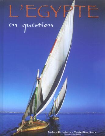 Couverture du livre « L'egypte en question » de Aufrere aux éditions Barthelemy Alain