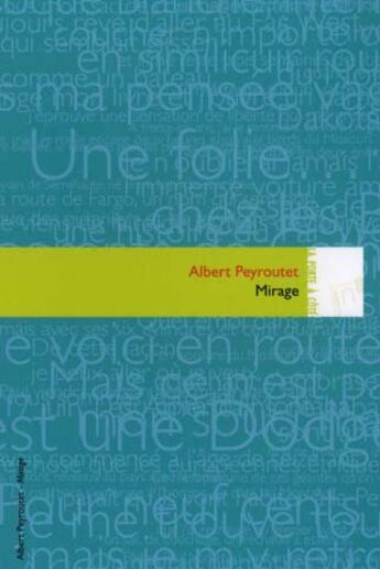 Couverture du livre « Mirage » de Albert Peyroutet aux éditions Editions In8