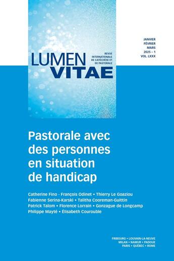 Couverture du livre « Pastorale avec des personnes en situation de handicap tome 80/1 » de Roland Lacroix aux éditions Rirtp