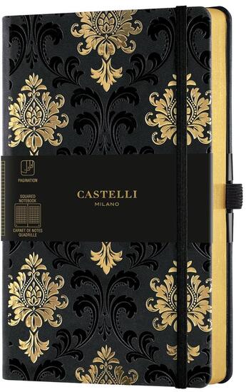 Couverture du livre « Carnet copper and gold grand format quadrille baroque gold » de Castelli aux éditions Castelli Milano