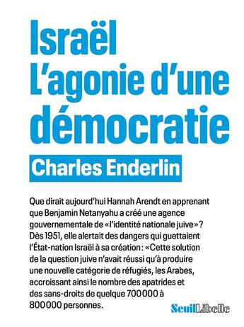 Couverture du livre « La catastrophe israelienne » de Charles Enderlin aux éditions Seuil