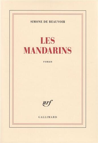 Couverture du livre « Les mandarins » de Simone De Beauvoir aux éditions Gallimard