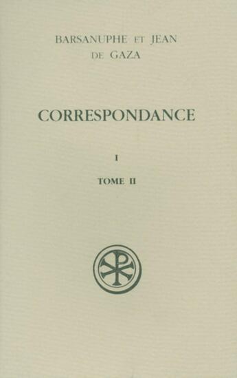 Couverture du livre « Sc 427 correspondance i, 2 » de Barsanuphe aux éditions Cerf