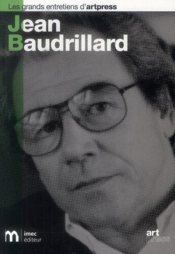 Couverture du livre « Jean Baudrillard » de  aux éditions Imec