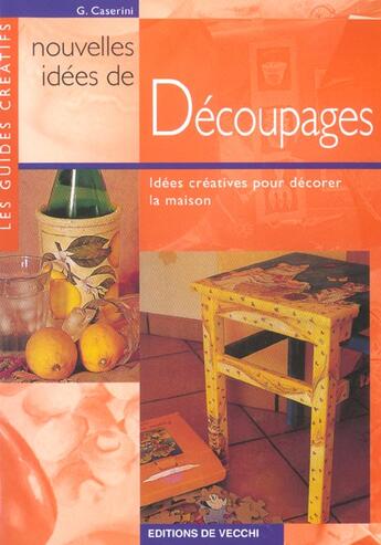 Couverture du livre « Nouvelles idees de decoupages » de Caserini aux éditions De Vecchi