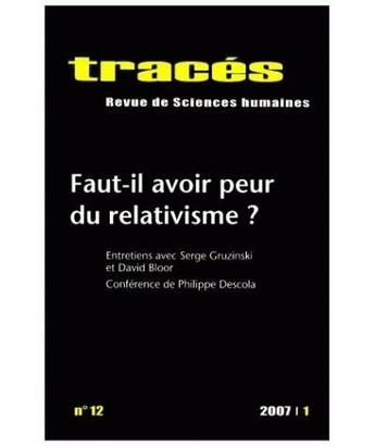 Couverture du livre « TRACES n.12 ; faut-il avoir peur du relativisme ? » de  aux éditions Ens Lyon