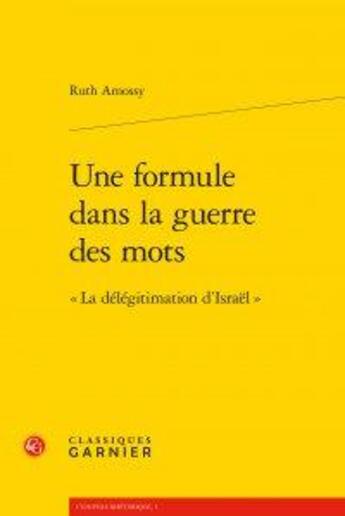 Couverture du livre « Une formule dans la guerre des mots ; 