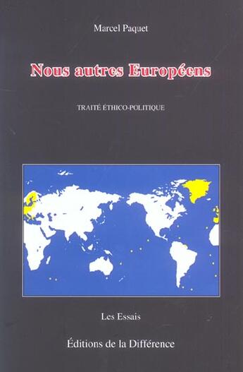 Couverture du livre « Nous autres europeens » de Marcel Paquet aux éditions La Difference