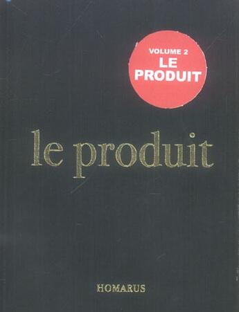 Couverture du livre « Le produit » de Filip Verheyden aux éditions Exhibitions International