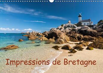 Couverture du livre « Impressions de bretagne calendrier mural 2018 din a3 horizon - la bretagne le pays entoure pa » de Hoffmann K aux éditions Calvendo