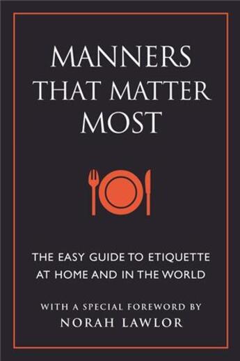 Couverture du livre « Manners that matter most » de Eding June aux éditions Random House Us