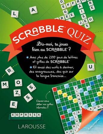 Couverture du livre « Scrabble quiz » de  aux éditions Larousse