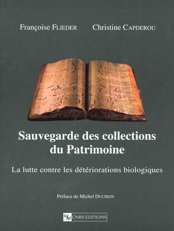 Couverture du livre « Sauvegarde des collections du patrimoine » de  aux éditions Cnrs