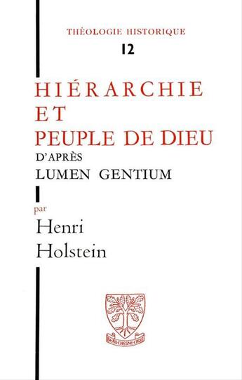 Couverture du livre « Hierarchie et peuple de dieu d'apres lumen gentium » de Henri Holstein aux éditions Beauchesne Editeur