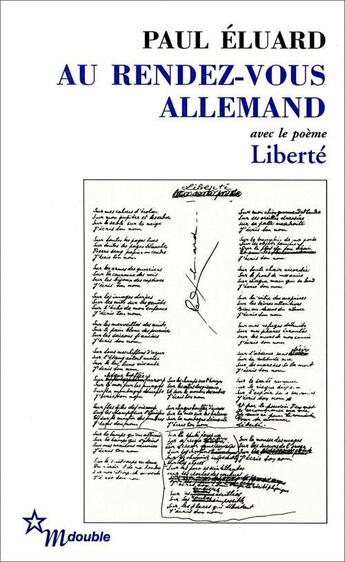 Couverture du livre « Au rendez-vous allemand » de Paul Eluard aux éditions Minuit