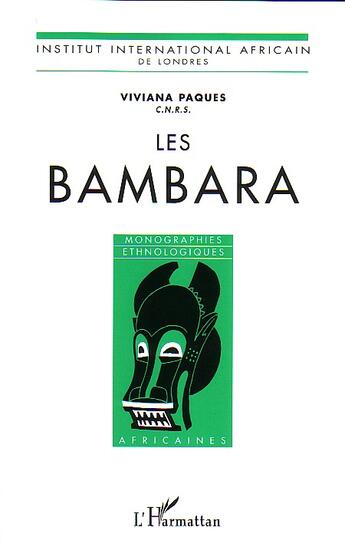 Couverture du livre « Les bambara » de Viviana Paques aux éditions L'harmattan