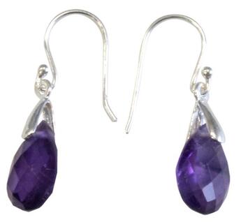 Couverture du livre « Boucles d'oreilles amethyste argent 925 facettees » de  aux éditions Dg-exodif