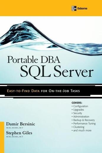 Couverture du livre « Portable dba - sql server » de Bersinic Damir aux éditions Mcgraw-hill Education