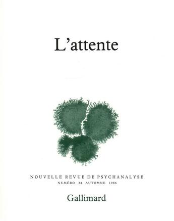 Couverture du livre « L'attente » de  aux éditions Gallimard