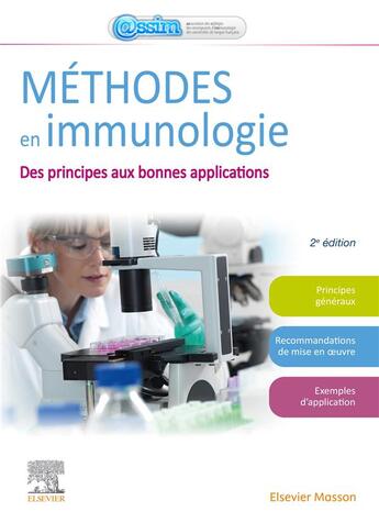 Couverture du livre « Méthodes en immunologie ; des principes aux bonnes applications (2e édition) » de  aux éditions Elsevier-masson