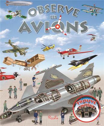 Couverture du livre « OBSERVE ET TROUVE ; les avions » de  aux éditions Piccolia