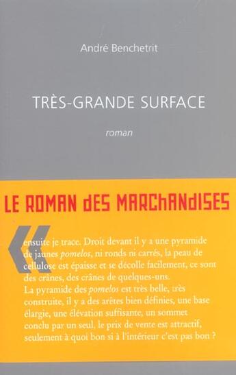 Couverture du livre « Tres-grande surface » de Brenchetrit Andre aux éditions Leo Scheer