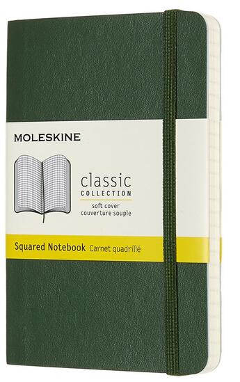 Couverture du livre « Carnet quadrillé poche souple vert myrte » de  aux éditions Moleskine