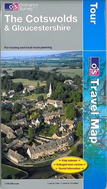 Couverture du livre « Cotswolds & gloucestershire n 8 » de  aux éditions Ordnance Survey