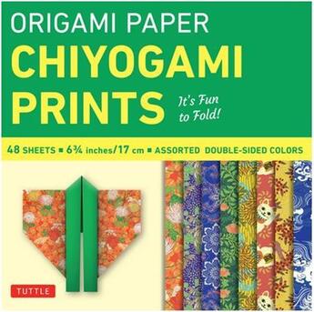 Couverture du livre « Origami paper : chiyogami prints : 48 sheets, 6 3/4 inches, 17 cm » de  aux éditions Tuttle