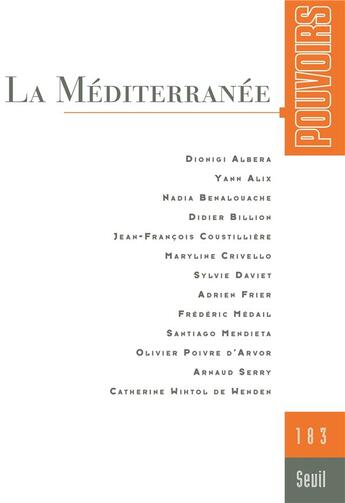 Couverture du livre « Pouvoirs, n 183. la mediterranee » de  aux éditions Seuil