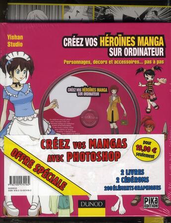 Couverture du livre « Créez vos mangas avec Photoshop » de Yishan Studio aux éditions Dunod