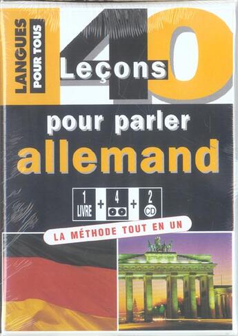 Couverture du livre « Coffret 40 Lecons Pour Parler Allemand » de  aux éditions Langues Pour Tous