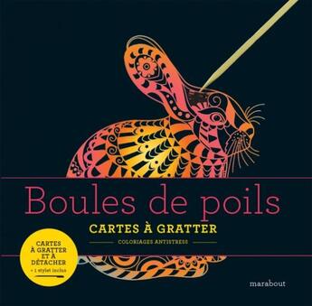 Couverture du livre « Cartes à gratter ; boules de poils » de  aux éditions Marabout