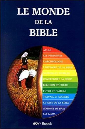 Couverture du livre « Monde de la bible editions brepols » de  aux éditions Brepols