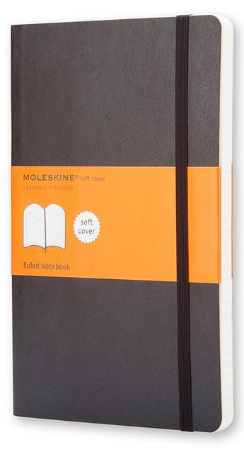 Couverture du livre « Carnet ligne - grand format - couverture souple noire » de Moleskine aux éditions Moleskine
