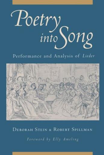 Couverture du livre « Poetry into Song: Performance and Analysis of Lieder » de Spillman Robert aux éditions Editions Racine