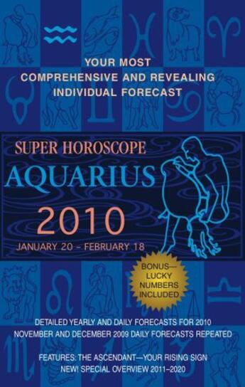 Couverture du livre « Aquarius (Super Horoscopes 2010) » de Beim Margarete aux éditions Penguin Group Us