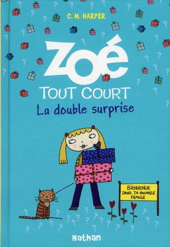 Couverture du livre « Zoé tout court t.6 ; la double surprise » de Charise Mericle Harper aux éditions Nathan