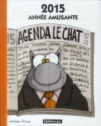 Couverture du livre « Le chat ; agenda (édition 2015) » de Philippe Geluck aux éditions Casterman