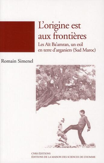 Couverture du livre « L'origine est aux frontières » de Romain Simenel aux éditions Maison Des Sciences De L'homme