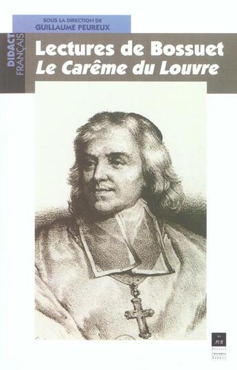 Couverture du livre « Lectures de Bossuet : Le Carême du Louvre » de Pur aux éditions Pu De Rennes