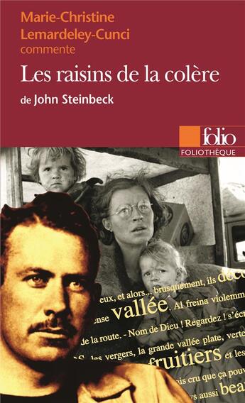 Couverture du livre « Les raisins de la colere de John Steinbeck » de Marie-Christine Lemardeley-Cunci aux éditions Folio