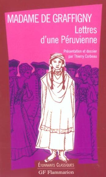 Couverture du livre « Lettres d'une peruvienne » de Madame De Graffigny aux éditions Flammarion