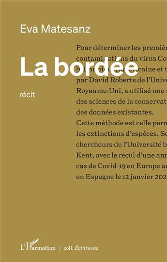 Couverture du livre « La bordée » de Eva Matesanz aux éditions L'harmattan