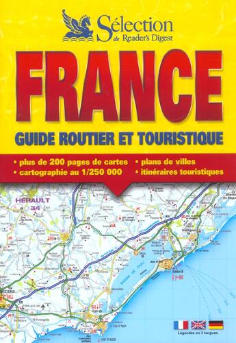 Couverture du livre « France guide routier et touristique » de  aux éditions Selection Du Reader's Digest