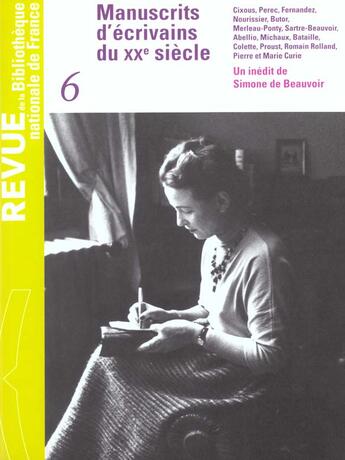 Couverture du livre « REVUE BNF t.6 ; les manuscrits d'écrivains du XX siècle ; lieux de mémoire de la création contemporaine » de  aux éditions Bnf Editions